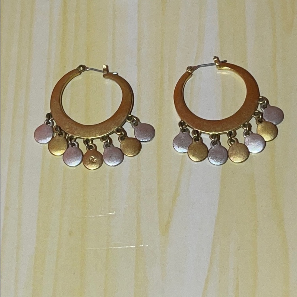 Ralph Lauren Gold & Silver Hoop Earrings